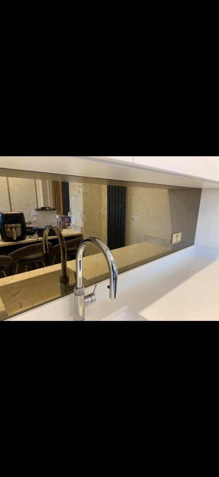 Antique mirror splashbacks by Jays Glass & Glazing